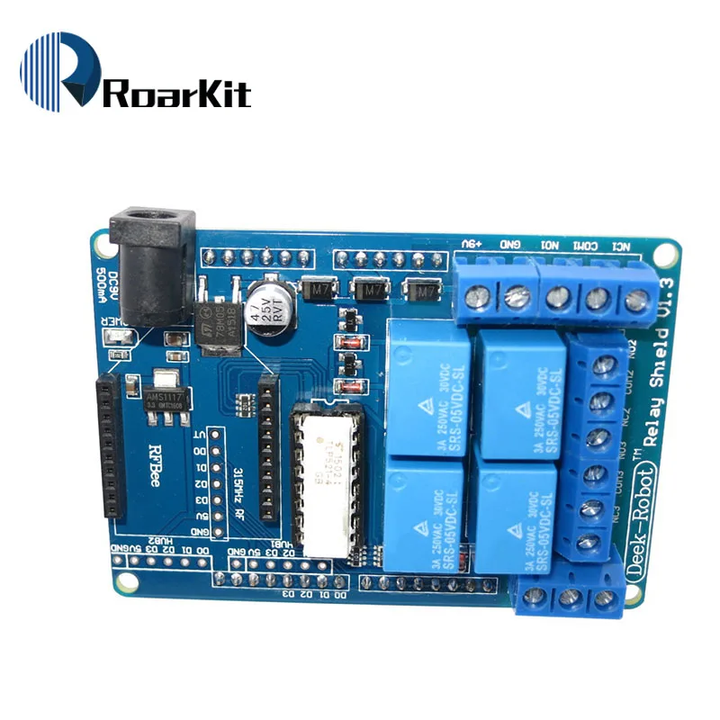 4 канальный 5 В релейный модуль плата расширения Релейный Щит V1.3 для arduino