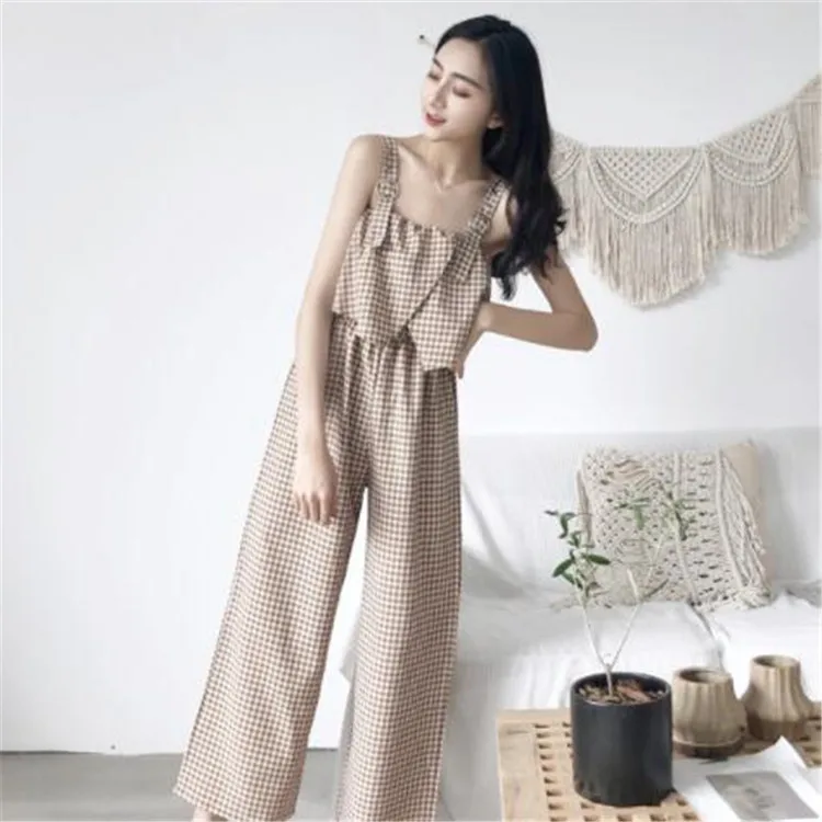 Оборками с геометрическим принтом Комбинезон Комбинезоны для Для женщин 2018