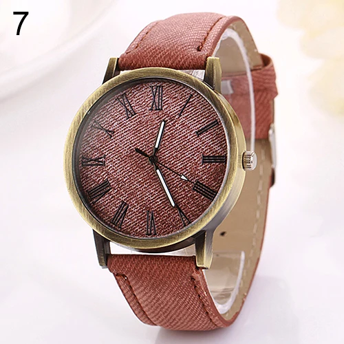 Новые мужские и женские винтажные наручные часы horloges vrouwen из джинсовой ткани