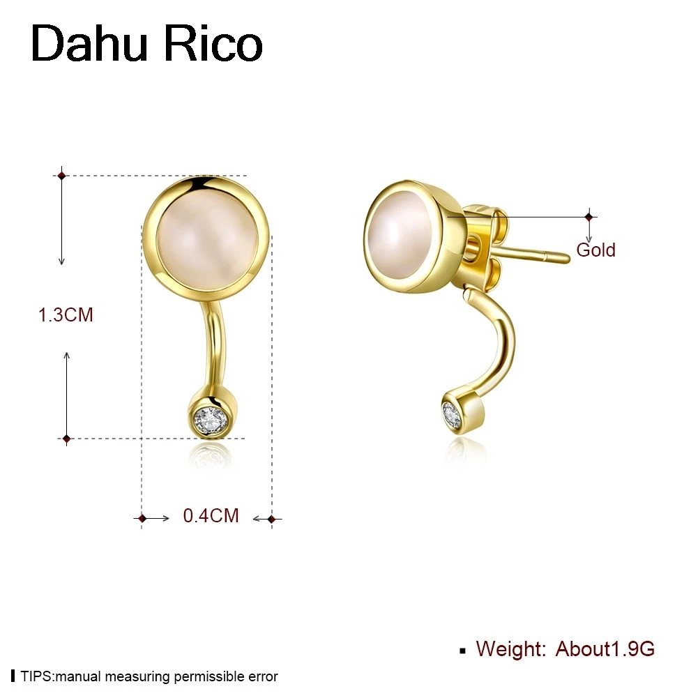 aretes de bijou kolczyki damskie gold plated earrings orecchini Dahu Rico stud | Украшения и аксессуары