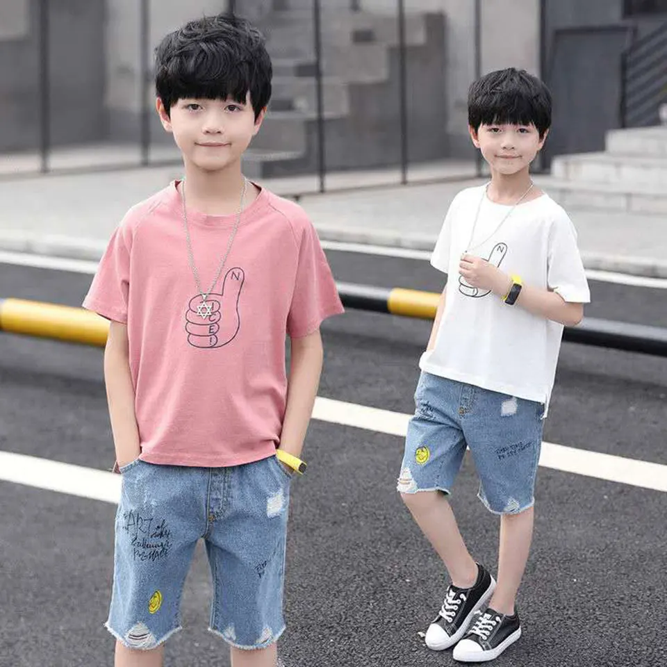 Children Clothing Sets Summer Novelty Baby Boys Clothes Fashion Casual Cartoon T-shirt+Pants 2Pcs Suits Kids 2019 | Детская одежда и