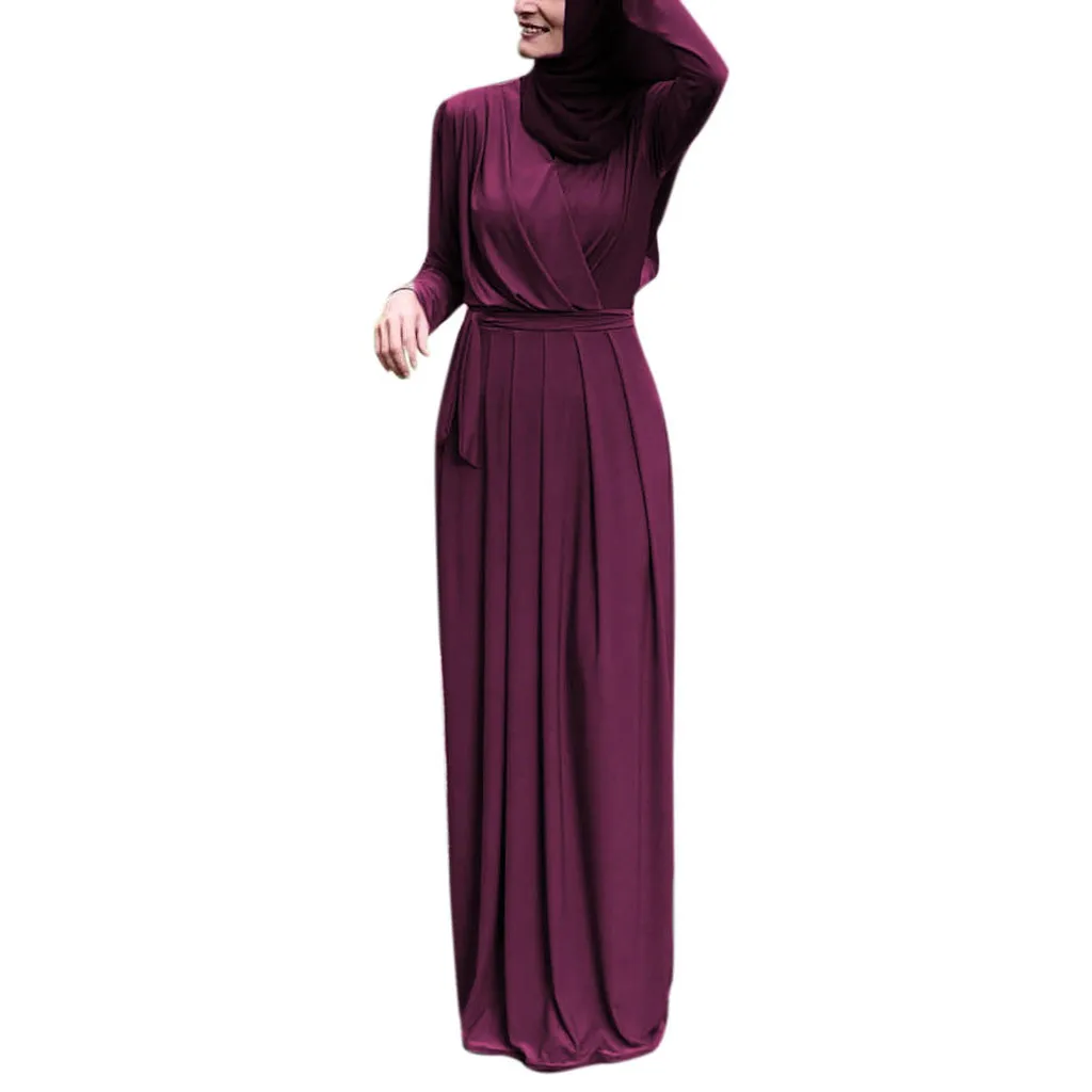 

Womail Muslim Dress Women Lace Kaftan Islamic Indian Dress Long Sleeve Elegant Muslim Party Dubai Maxi Dress fashion 2019 A9