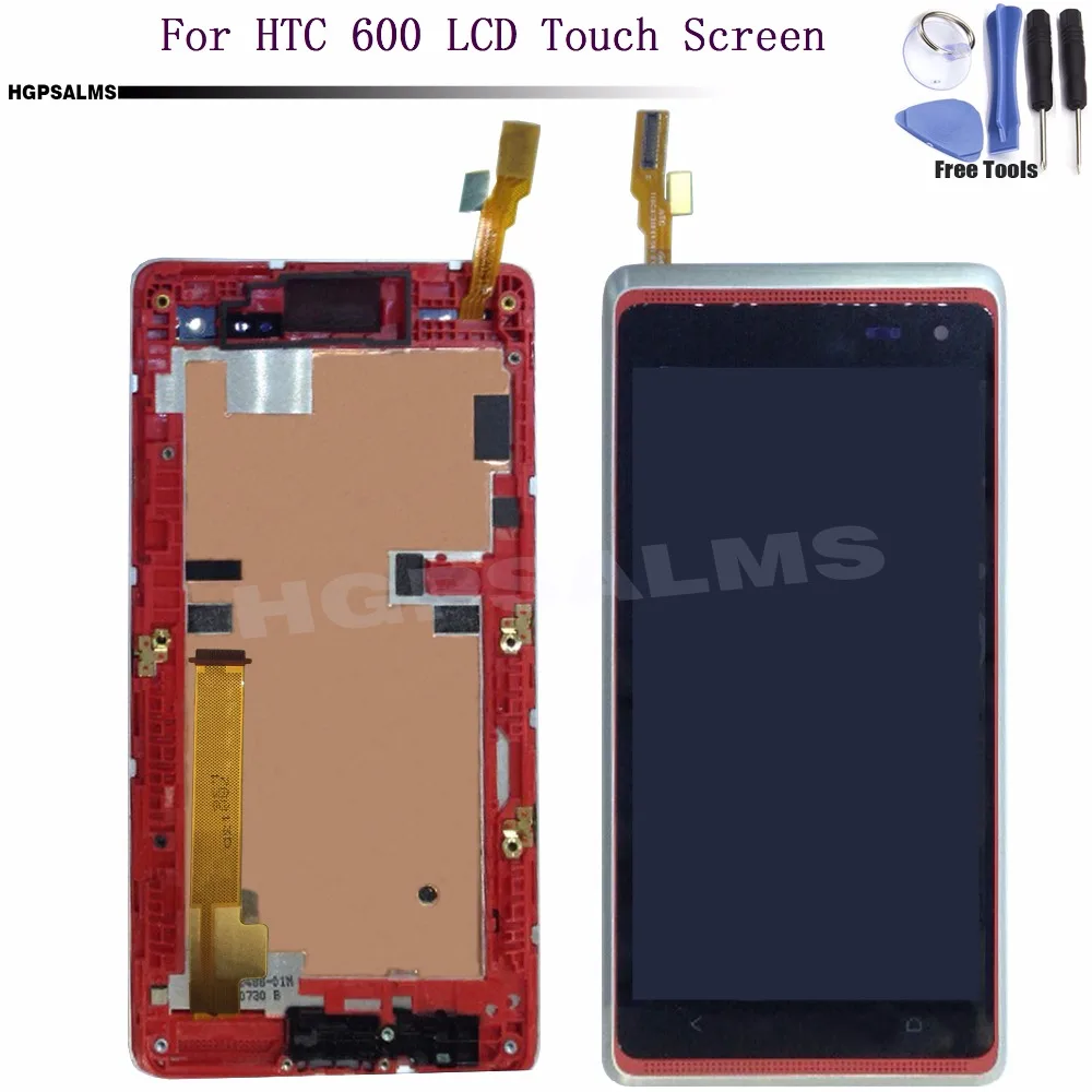 Для htc Desire 600 ЖК дисплей с сенсорным экраном дигитайзер в сборе рамкой запасные
