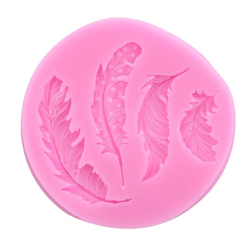 Креативные перо формы для торта шоколада выпечки Форма сахар Кнопка силиконовая