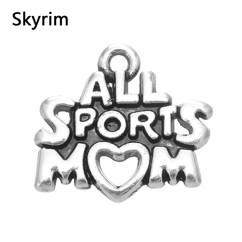 Ожерелье и браслеты Skyrim 10 шт./лот ALL SPORTS MOM & ITS A BOY Thank you аксессуары Подвески DIY Vogue