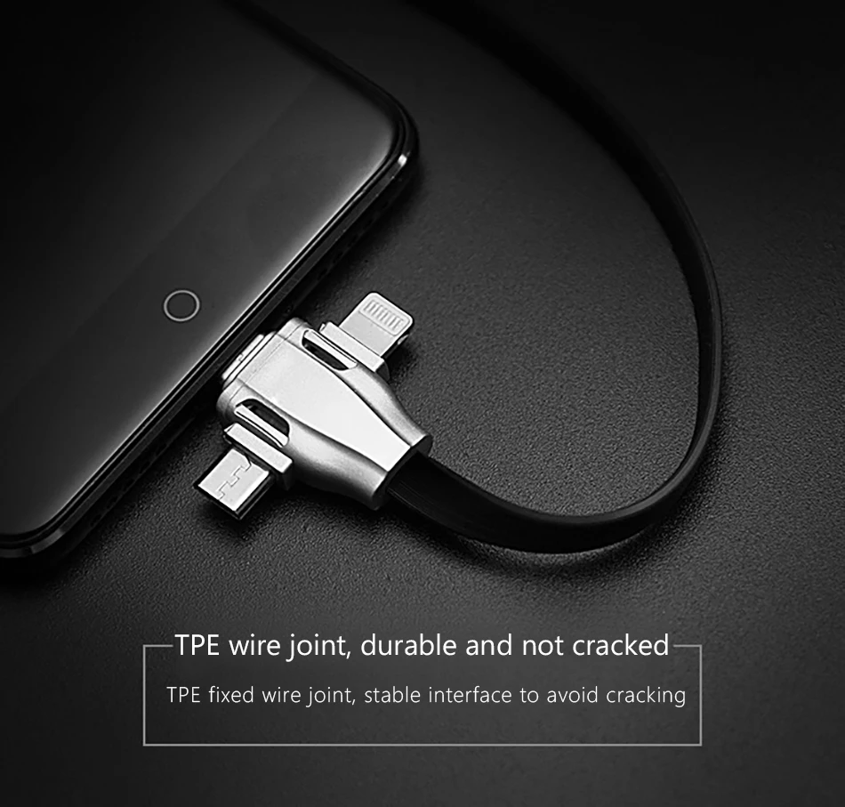 NOHON TPE 3 в 1 зарядный Дата кабель освещение для iPhone X 7 8 Plus цинковый сплав для Xiaomi huawei samsung быстрое зарядное устройство Шнур Линия