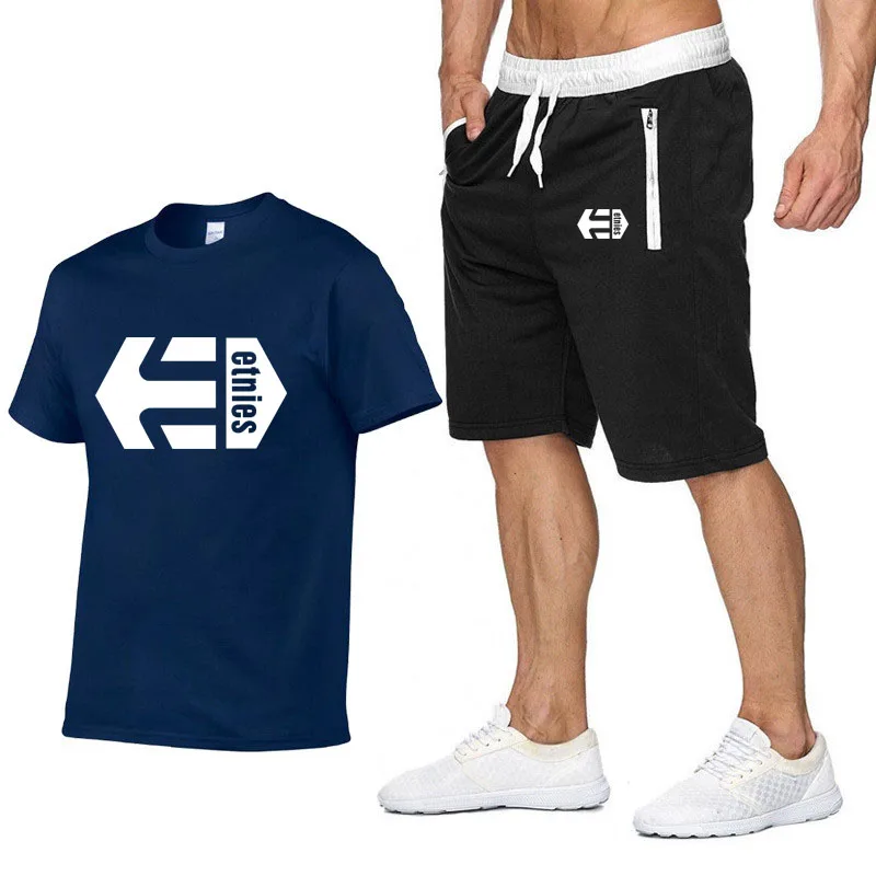 Последняя модель Etnies Мужская Повседневная футболка тренажерные залы фитнес