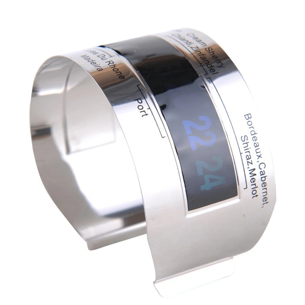 Браслет из нержавеющей стали термометр для вина цифровой датчик температуры