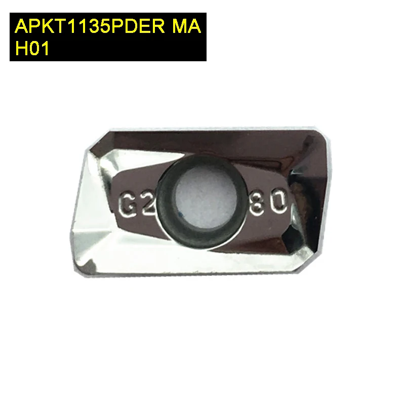 10 шт. APKT1135 PDER мА H01 Алюминий ножовочное полотно вставка мельница инструмент