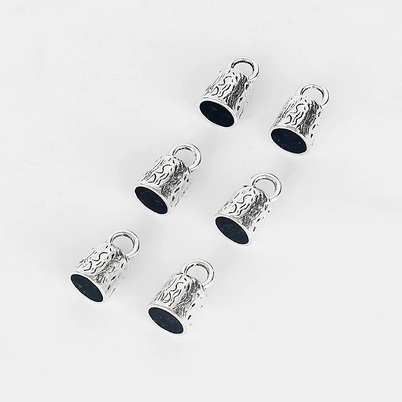 10 шт. резное античное серебро с узором концевые бусины колпачки подходят 9 мм