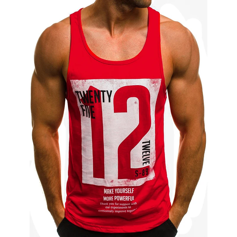 Мужской жилет для фитнеса майка с круглым вырезом и надписью Canotte бодибилдинга