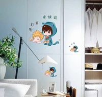 please let lovely cartoon color transparent stickers fashion creative home small ornament on the wall