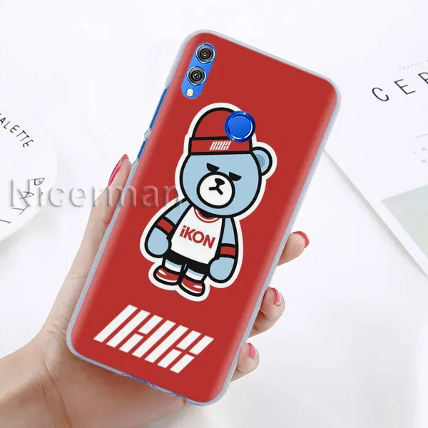 IKON Kpop Прозрачный чехол для huawei Honor Y9 Y7 Y5 Y6 Y9 Honor 10 20 Lite 8X 8A Play чехол для телефона Coque - Цвет: A-01