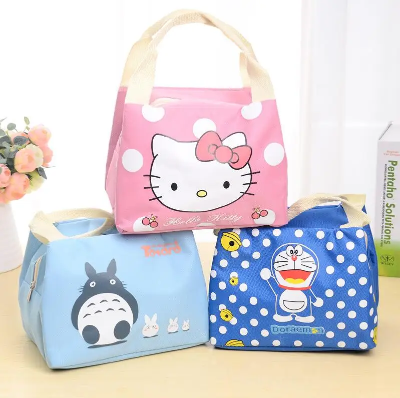 Cute Kitty Cat Cartoon Reusable Lunch Grocery Tote Bag Organizer Holder Container for Travel Picnic School Office | Дом и сад