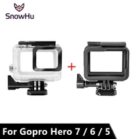 snowhu for gopro hero 7 6 5 accessories waterproof protection housing case diving 45m protective for gopro hero camera ld08