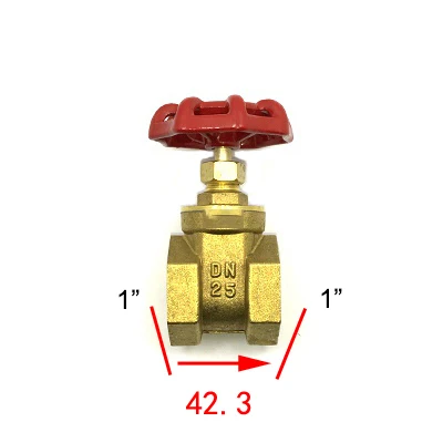 1 &quotBSP Женская резьба двухсторонний латунный задвижка для воды масла воздуха |