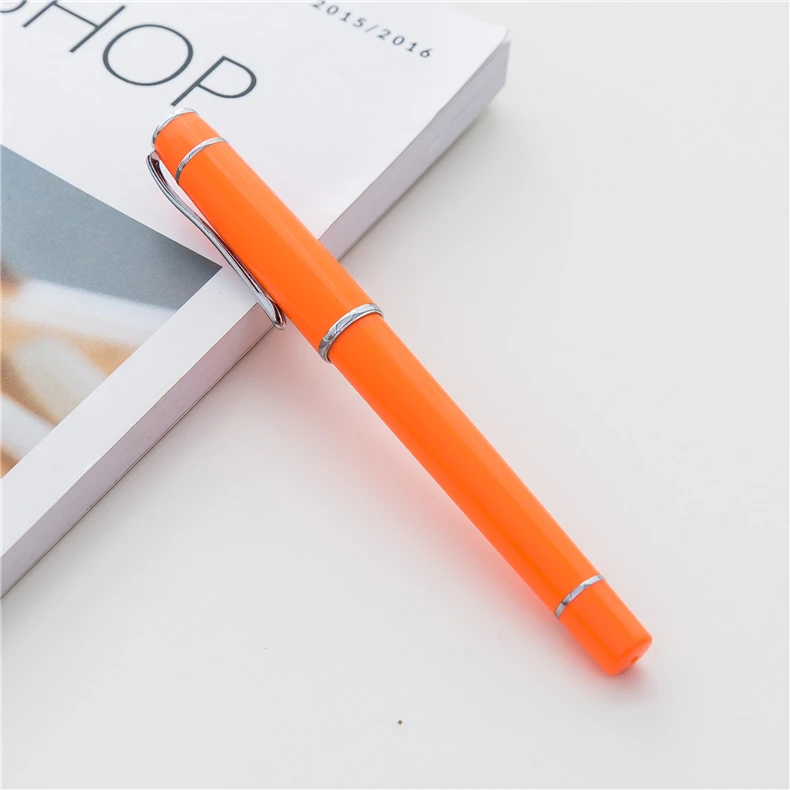 orange 1 шт. Wingsung конфетный цвет прозрачная авторучка дополнительный тонкий наконечник 0,38 мм студенческая практика письма чернильные ручки школьные офисные принадлежности - Цвет: orange