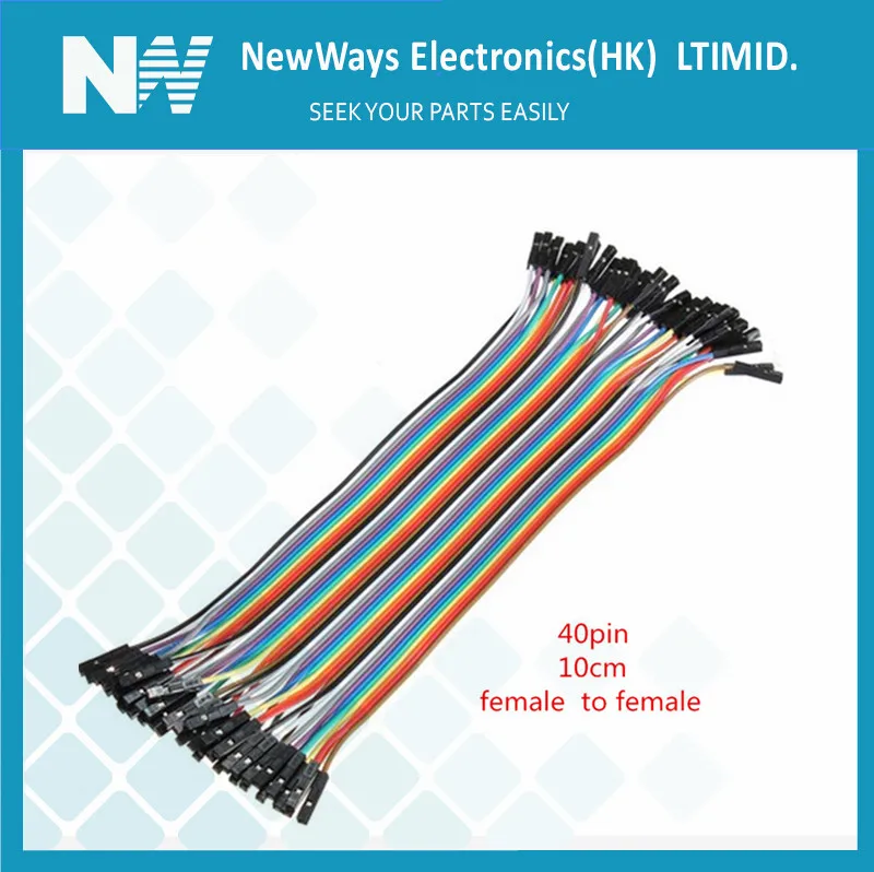 40 шт./лот 10 см 40PIN 2 54 мм dupont кабель Перемычка провод линия Женский линия|wire cable|line