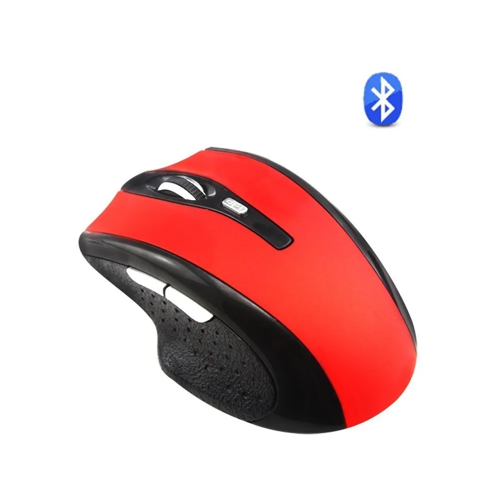 Красный Bluetooth беспроводная компьютерная игровая мышь перезаряжаемая Бесшумная Mause эргономичная PC Gamer красная синяя беспроводная мышь для ноутбука Macbook - Цвет: Красный