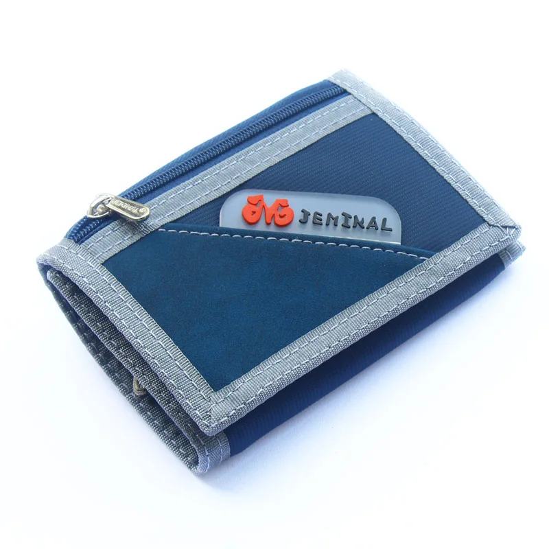 Мужские кошельки, короткие стильные мужские кошельки на застежке, тканевые монетные сумки, портмоне, мужской клатч, кошелек, держатель для карт, сумки - Цвет: Blue