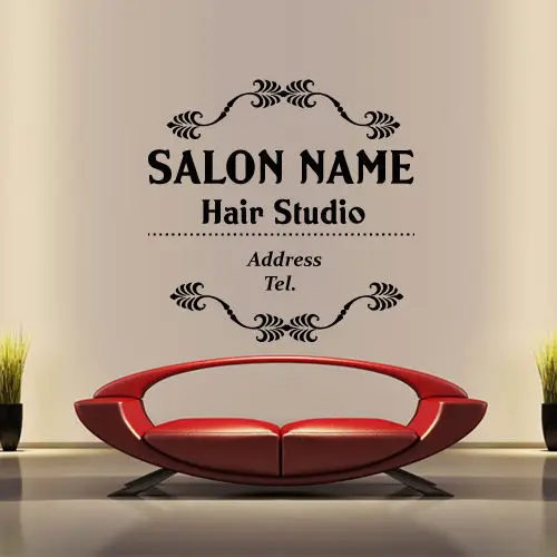 

Hair Salon Vinyl Wall Decal Hair Salon Name Custom Wall Sticker Beauty Hairstyle Signboard Sign Hair Shop Glass Decoration