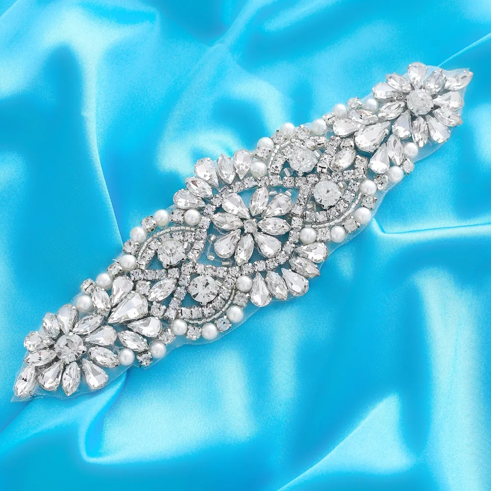 

Wedding belt crystal Rhinestones Bridal Belt Silver Diamond Bridal sash For Wedding Gown vestido de pedreria J103S