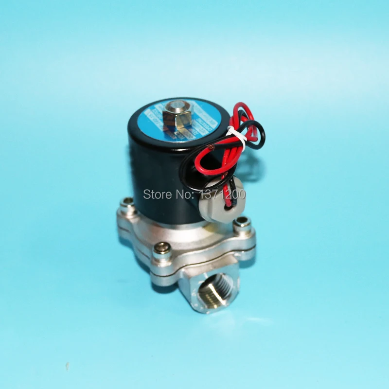 Электромагнитный клапан 3/8 &quot 1/2&quot 3/4 AC220V DC12V/24V из нержавеющей стали 304 N/O