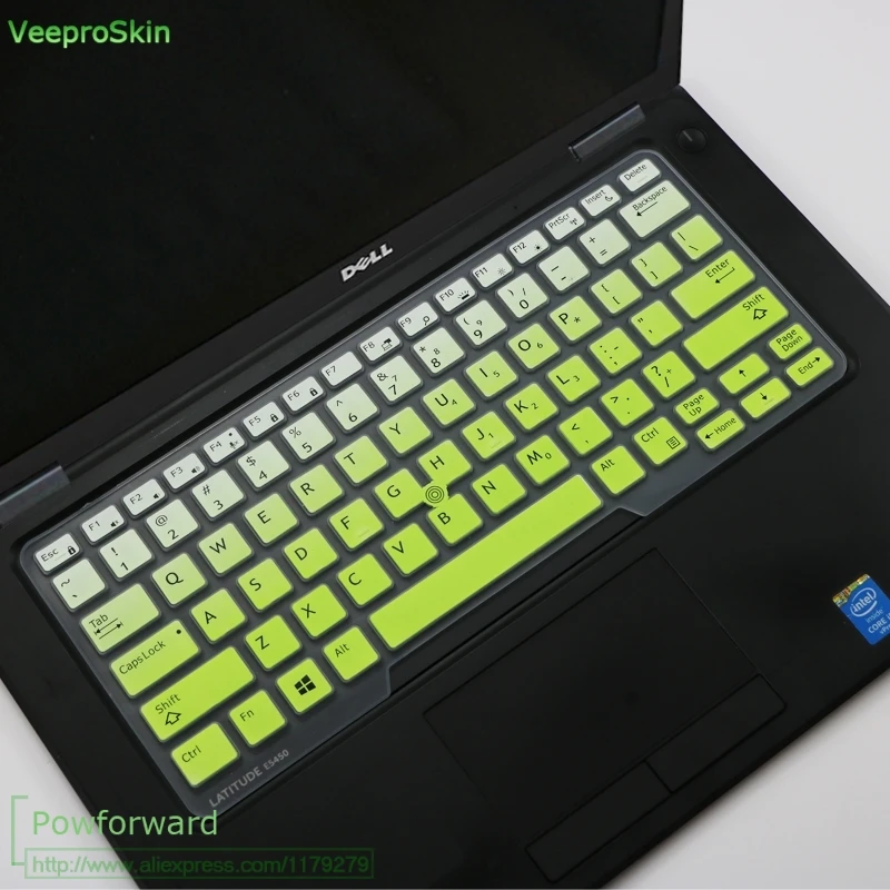 Для Dell Latitude 14 E7450 E7470 E5470 E7480 5480 5490 7490 14 дюймов Силиконовая клавиатура для ноутбука кожного покрова