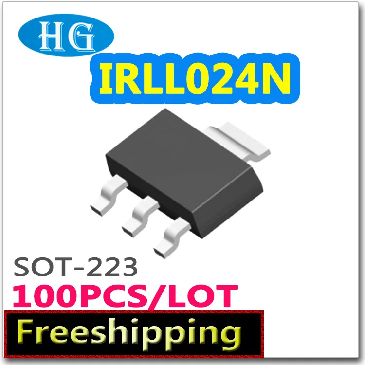 

Smd IRLL024N 100pcs SOT223 N-channel 55V 3.1A pdf inside mosfet