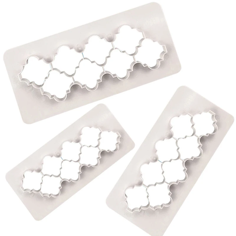 3 шт./компл. пищевая пластиковая DIY кружевная Алмазная форма для печенья торта
