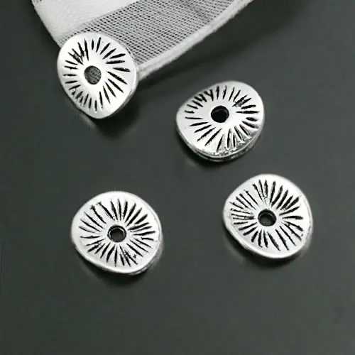 200PCS 6x5MM Antique Silver Zinc Alloy Round or curved brushed disks Jewelry Making Supplies Diy Findings Accessories | Украшения и