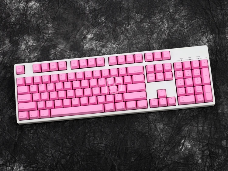 PBT лазерные колпачки dip dye розовые брелки в OEM профиль с вишневым MX стебли пластик