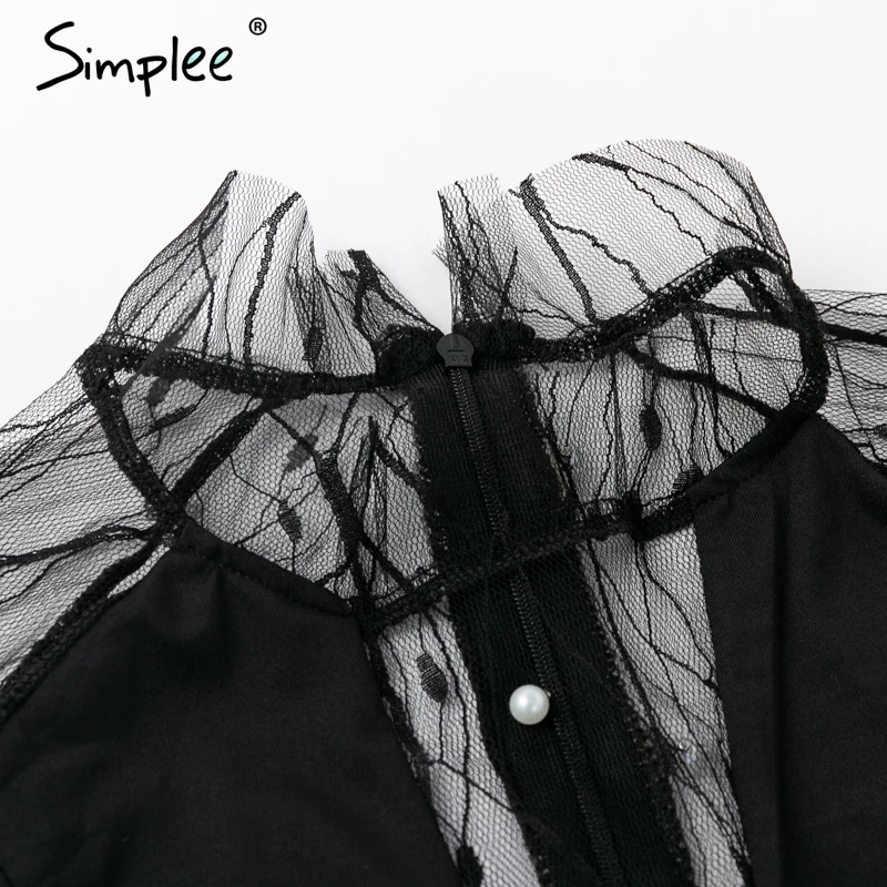 Женское Прозрачное платье Simplee вечернее мини-платье с высокой талией и бусинами