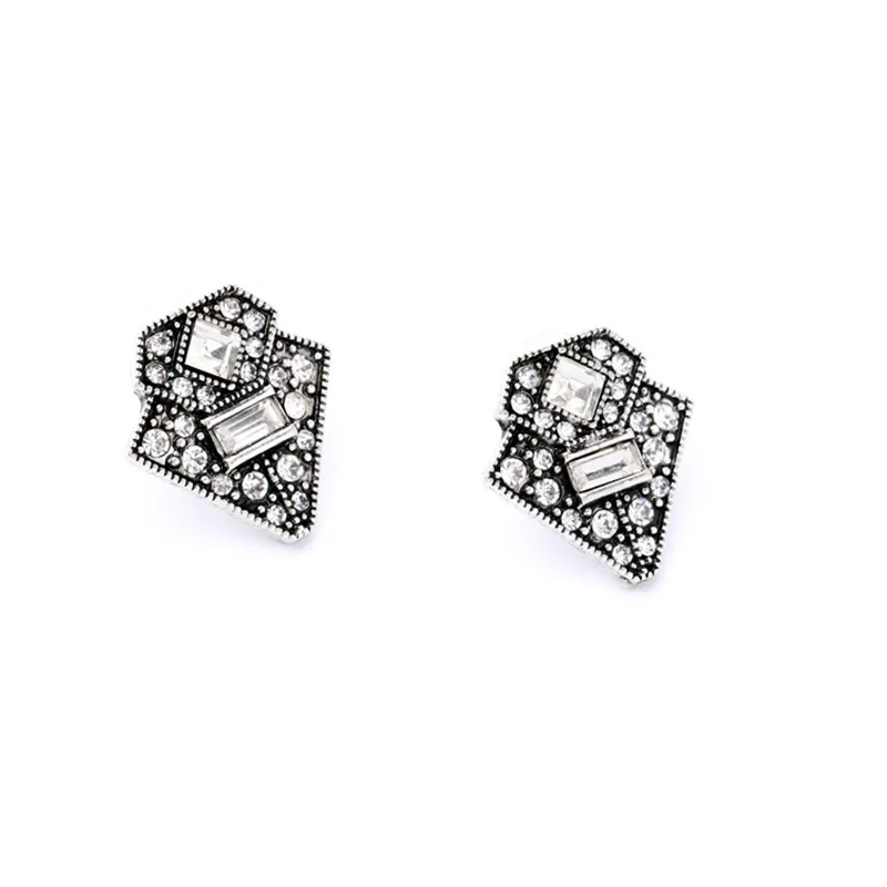Винтажные треугольные серьги гвоздики с кристаллами для женщин|crystal stud earrings|stud