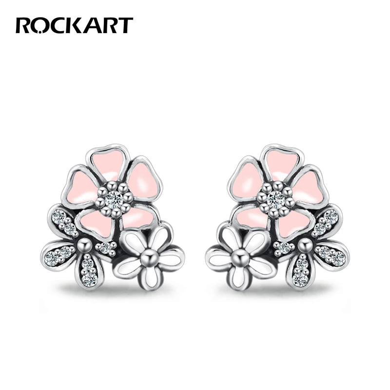 Серьги гвоздики ROCKART Poetic bloms из стерлингового серебра 925 пробы милые