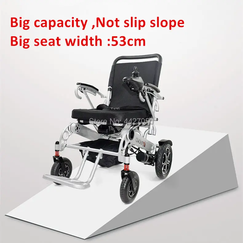 

Горячая Распродажа инвалидов сиденье широкий 53 см высокого качества складное Электрическое Кресло-коляска