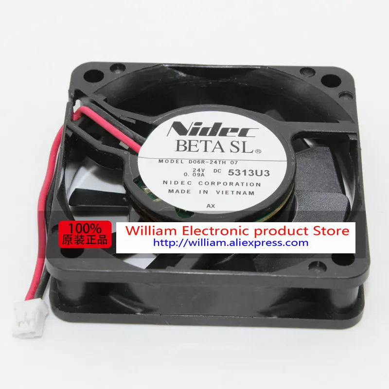 

New Original Nidec D06R-24TH DC24V 0.09A 60*60*15MM 6cm Inverter cooling fan