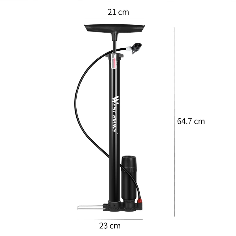 WEST BIKING насос для велосипеда 160PSI насос для подкачки ног высокого давления для велоспорта MTB дорожный велосипед напольный насос электрический велосипедный насос