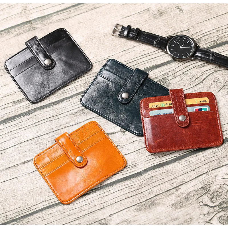 AETOO Leather Card bag men ultra-thin simple credit card bank head layer cowhide Small clip | Багаж и сумки