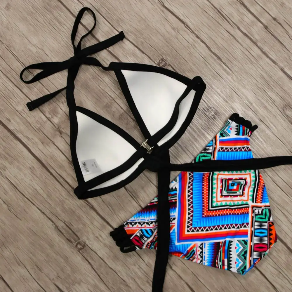 2018 Summer Women Print Biquini Bandage Swimsuit Sexy Bikini Set Push Up Swimwear Female Brazilian Maillot De Bain Femme |