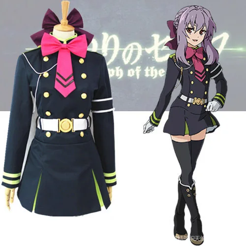Аниме Seraph of the End Owari no Serafu Shinoa Косплей костюм Хираги Hiragi Cosplay Униформа для