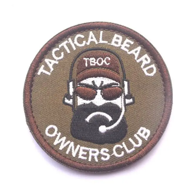 3 шт вышитый крюк и петля тактическая патч-Ткань шеврон Tactical Beard патч для шапки