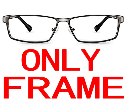 ONLY FRAME = SCOBER = полуободок из титанового сплава, Золотая оправа, коммерческое изготовление на заказ, оптические очки по рецепту для близорукости, фотохромные-от 1 до 6 - Цвет оправы: ONLY FRAME