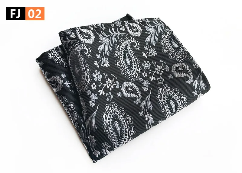 Мужской Карманный платок с узором пейсли белый черный 25x25 см|paisley handkerchief|pocket squaremens