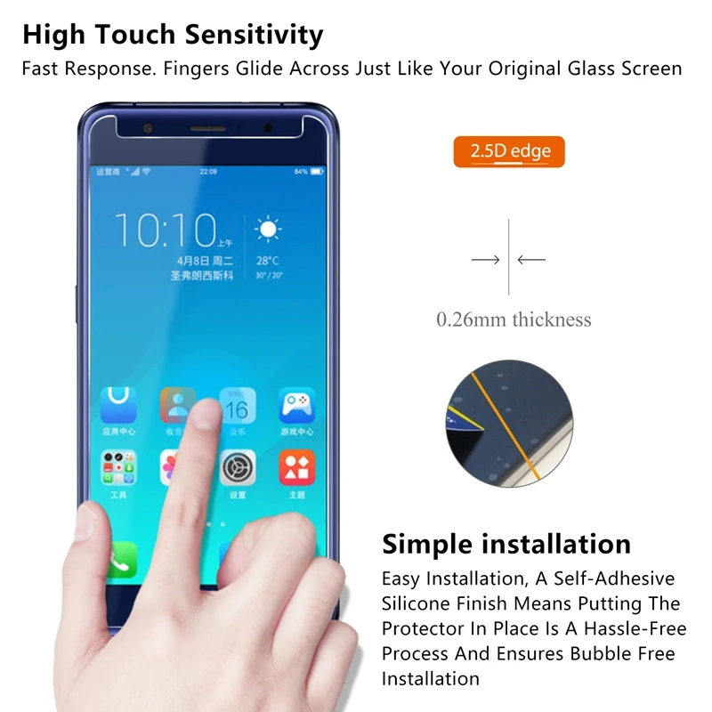 2 шт./лот 2.5D 0 26 мм 9H Премиум Закаленное стекло для Hisense A2 Pro 5 дюймов Защитная пленка