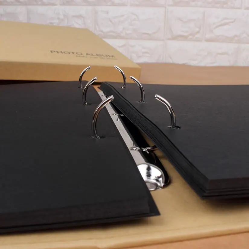 Фотоальбом из черной бумаги с подарочной коробкой 30 класс для детей всей семьи