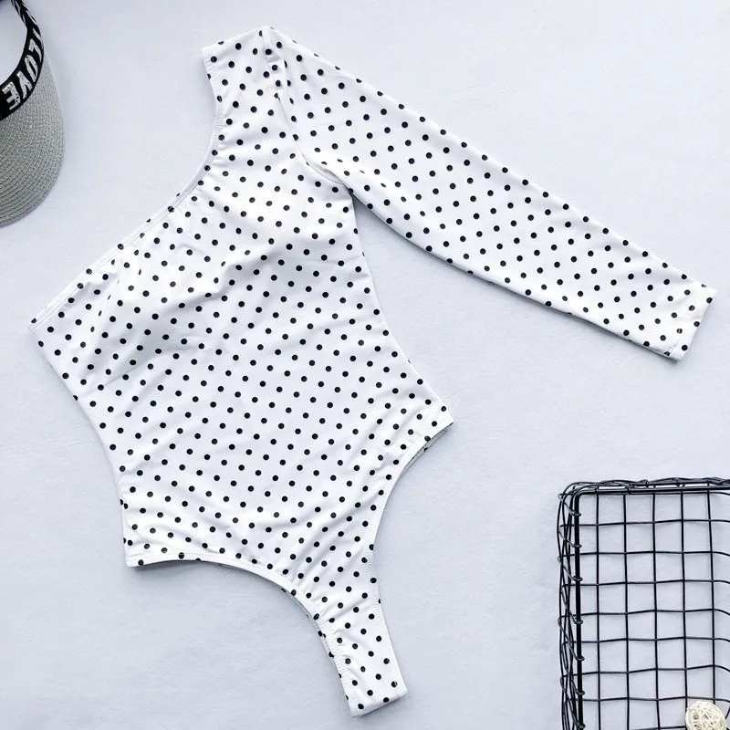 2019 Женская одежда для плавания сексуальное бикини с длинным рукавом одно плечо