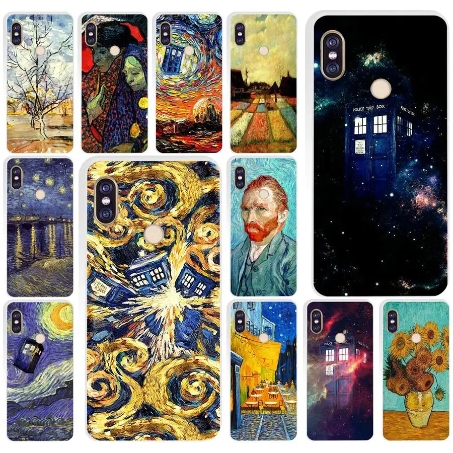 Мягкий Силиконовый ТПУ чехол 257AQ Van Gogh Tardis для телефона xiaomi redmi 6 pro note 5 plus 4 4x mi