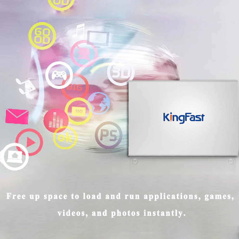 Kingfast F6 60G 128G SSD SATA3 6 ГБ/сек. 2," MLC Внутренний твердотельный накопитель супер скорость для настольного компьютера ноутбука ультрабука ПК