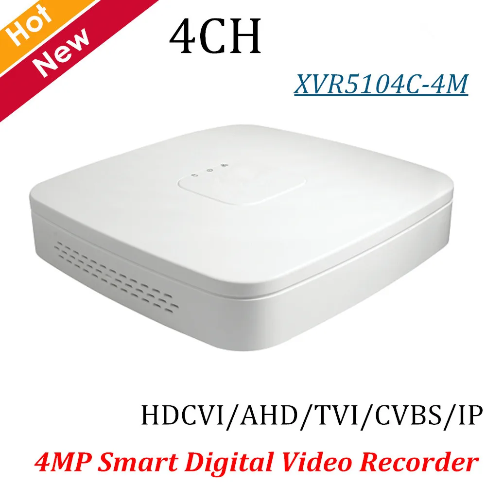 Новый DH 4MP XVR Регистраторы XVR5104C 4M 4 Ch Smart 1U цифрового видео H.264 Max 6ch IP вводами камеры